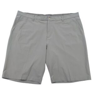Adidas Shorts Mens 40 Gray Flat Front Stretch Golf Performance Lightweight